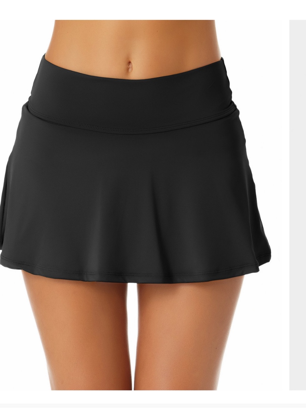 Anne Cole Black Flared Swim Skort M
